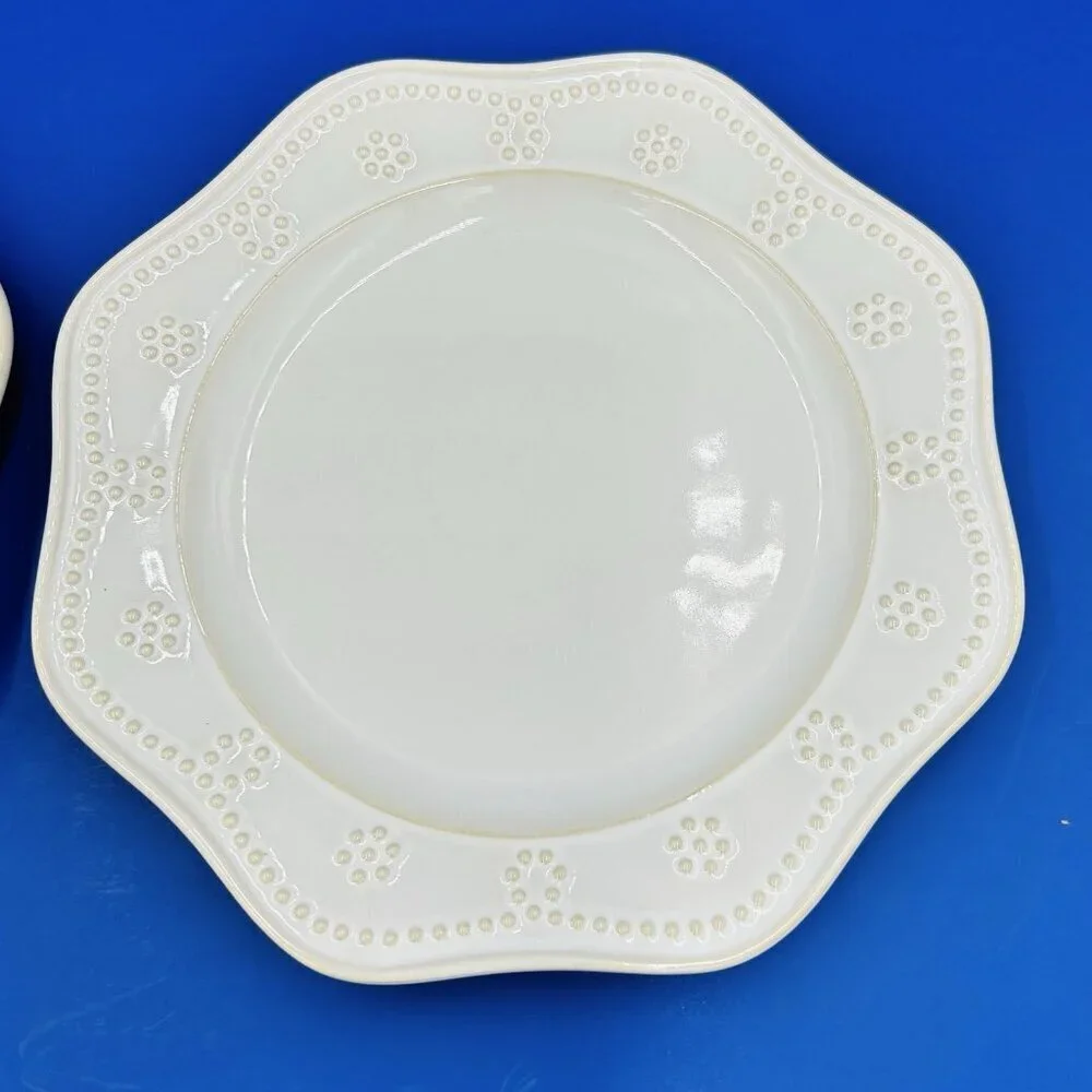 Food Network Stoneware Fontinella White 9 1/4